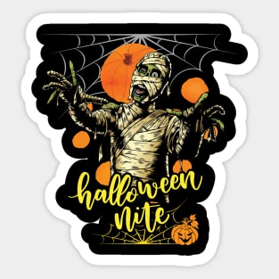 Halloween Nite Mummy Sticker